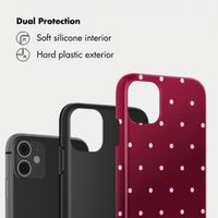 Selencia Vivid Back Cover Apple iPhone 11 - Happy Dots Burgundy