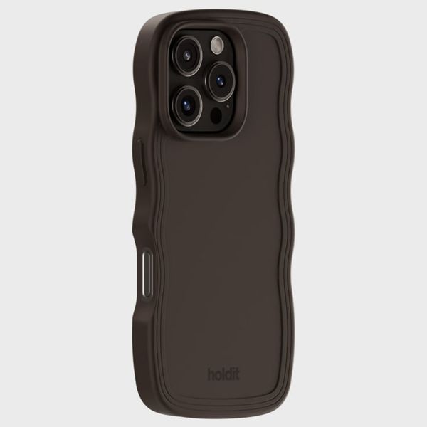 Holdit Wavy Case Apple iPhone 16 Pro - Chocolate