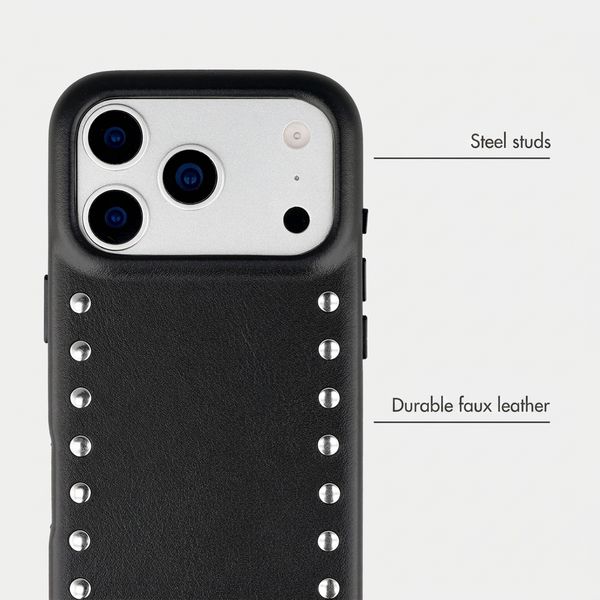 Selencia Studs Back Cover with MagSafe Apple iPhone 17 Pro - Velvet Black
