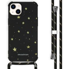 imoshion Design hoesje met koord iPhone 14 Plus - Sterren - Goud