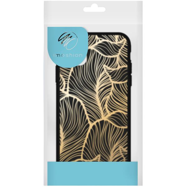 imoshion Design hoesje Samsung Galaxy A12 - Golden Leaves