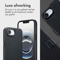 Accezz Leather Bookcase 2-in-1 met MagSafe Apple iPhone 16e - Onyx Black