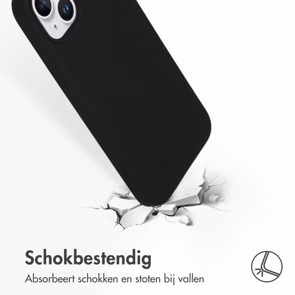 Accezz Liquid Silicone Backcover met MagSafe Apple iPhone 15 Plus - Zwart