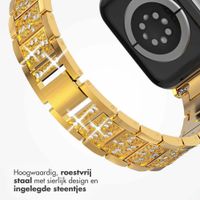 Selencia Sparkle schakelband Apple Watch Series 1 t/m 9 / SE (38/40/41 mm) | Series 10 / 11 (42 mm) - Goud