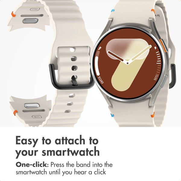 imoshion Wave Silicone Band Samsung Galaxy Watch 4 / 5 / 6 / 7 / FE (20 mm) - Starlight