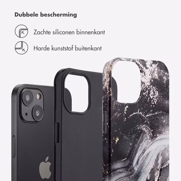 Selencia Vivid Backcover Apple iPhone 13 - Chic Marble Black