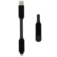 Rolling Square inCharge® X 6-in-1 sleutelhanger oplaadconnector - Black