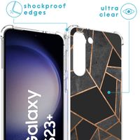 imoshion Design hoesje met koord Samsung Galaxy S23 Plus - Grafisch Koper - Zwart / Goud