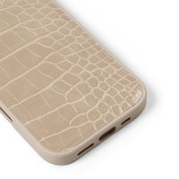 iDeal of Sweden Vegan Leather MagSafe Backcover Apple iPhone 17 - Warm Beige Croco