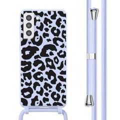 imoshion Siliconen design hoesje met koord Samsung Galaxy S21 - Animal Lila