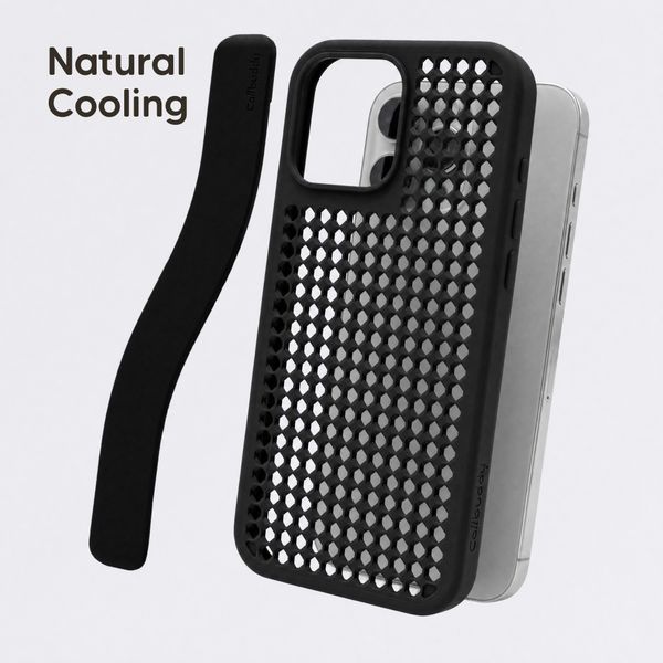 Callbuddy Hoesje met Strap Apple iPhone 16 Pro Max - Epic Black