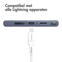 imoshion Lightning naar USB-C kabel - Non-MFi - Gevlochten textiel - 1 meter - Wit