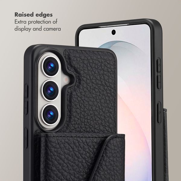 Selencia Sera Phone Case with Cord and Envelope Card Holder Samsung Galaxy S26 - Black