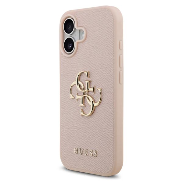 Guess Big 4G Logo Backcover Grained Apple iPhone 17 - Roze