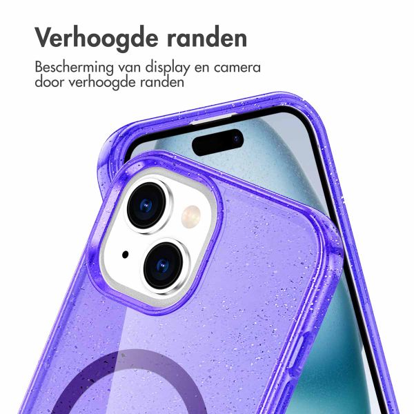 imoshion Sparkle Backcover met MagSafe Apple iPhone 15 - Glitter Paars