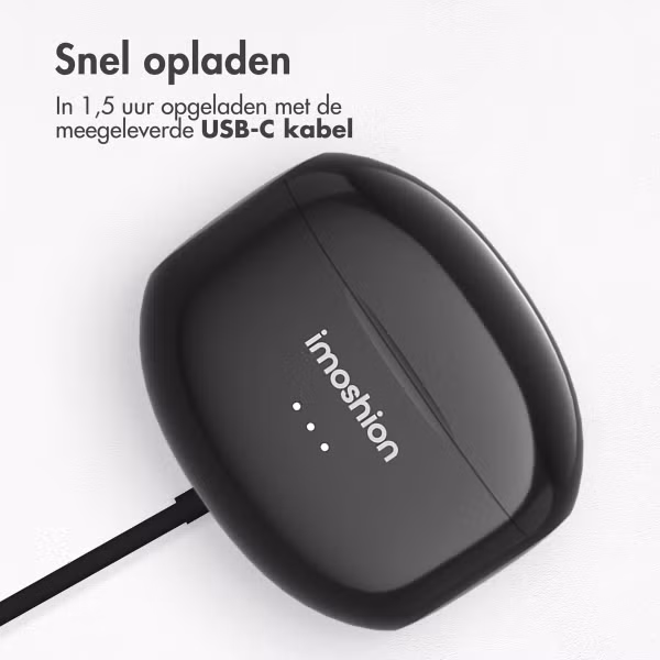 imoshion Aura Pro Draadloze In-ear Oordopjes - Active Noise Cancelling (ANC) - Zwart