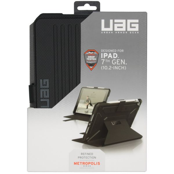 UAG Metropolis Bookcase Apple iPad 9 (2021) 10.2 inch / iPad 8 (2020) 10.2 inch / iPad 7 (2019) 10.2 inch - Zwart