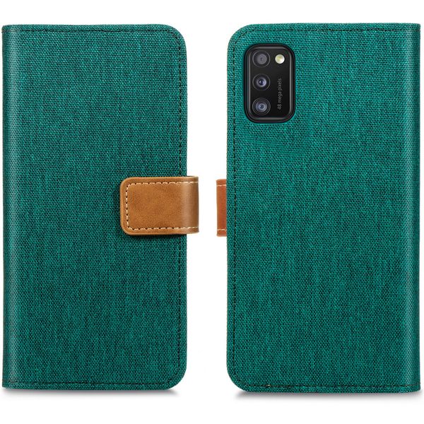 imoshion Luxe Canvas Bookcase Samsung Galaxy A41 - Groen