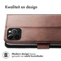 imoshion Luxe Bookcase iPhone 12 / 12 Pro - Donkerbruin