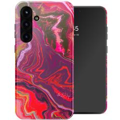 Selencia Vivid Backcover Samsung Galaxy S25 Plus - Marble Purple