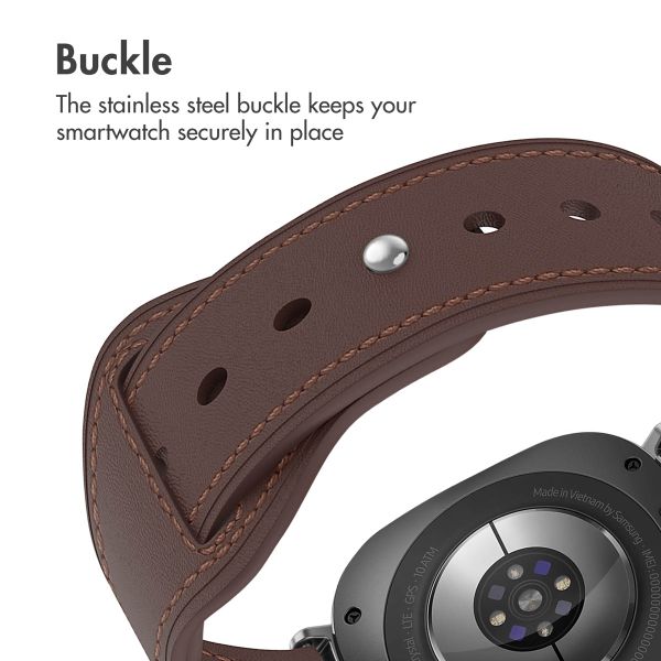 imoshion Leather strap Samsung Galaxy Watch Ultra 2 (2026) / Ultra (2024/2025) - Dark Brown