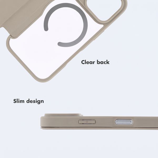 imoshion Transparent Wallet Case with MagSafe Apple iPhone 18 Pro Max / 17 Pro Max - Beige