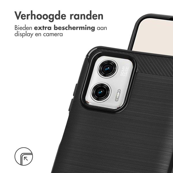 imoshion Brushed Backcover Motorola Moto G73 - Zwart