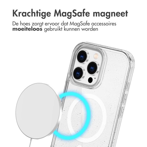 imoshion Sparkle Backcover met MagSafe Apple iPhone 16 Pro Max - Glitter Transparant