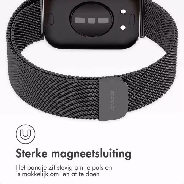 imoshion Milanees magnetisch bandje Huawei Watch Fit 3 - Zwart