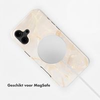 Selencia Vivid Backcover met MagSafe Apple iPhone 16 - Golden Beige Marble