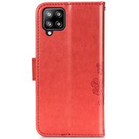 Klavertje Bloemen Bookcase Samsung Galaxy A42 - Rood