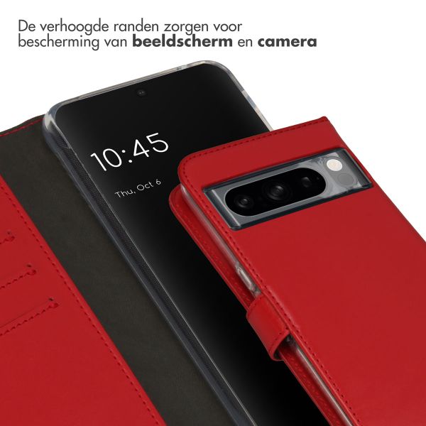 Selencia Echt Leren Bookcase Google Pixel 8 Pro - Rood