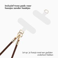 Selencia Universeel Telefoonkoord met 2 haken - verstelbaar - Choco Brown