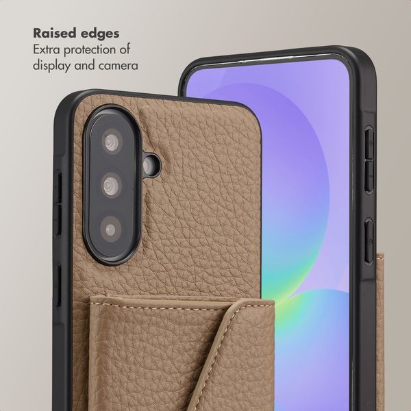 Selencia Sera Phone Case with Cord and Envelope Card Holder Samsung Galaxy A37 (5G) - Taupe