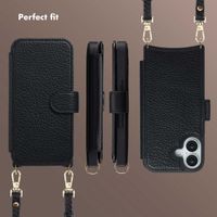 Selencia Riva Bookcase with MagSafe and phone strap Apple iPhone 17 - Black