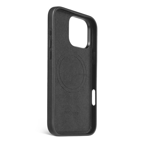 Decoded Leather Backcover MagSafe Apple iPhone 16 Pro Max - Zwart