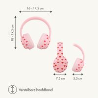 imoshion Draadloze Kinderkoptelefoon LED Light - Decibelbegrenzer - Met AUX kabel - Hartjes