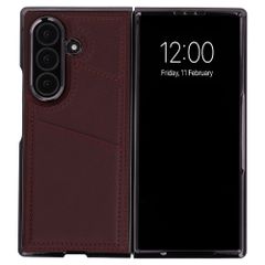 imoshion Kunstleren MagSafe Backcover met Pashouder Samsung Galaxy Z Fold 8 Ultra - Wine Red