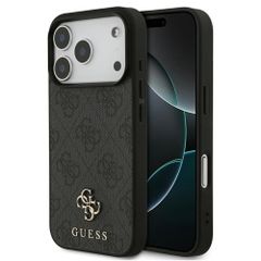 Guess 4G Metal Logo Backcover MagSafe Apple iPhone 17 Pro Max - Zwart
