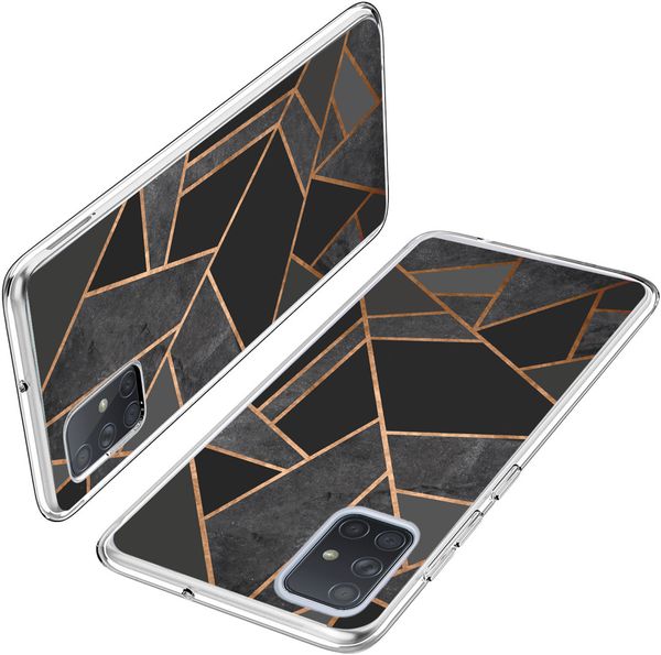 imoshion Design hoesje Samsung Galaxy A71 - Grafisch Koper / Zwart