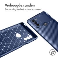 imoshion Carbon Softcase Backcover Motorola Moto G31 - Blauw