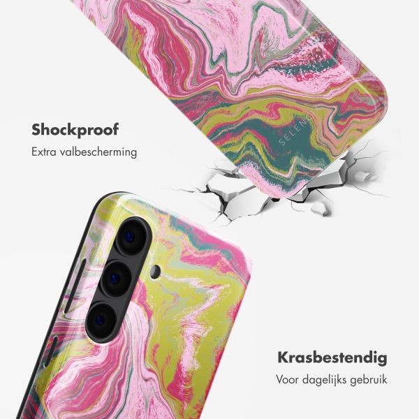 Selencia Vivid Tough Backcover Samsung Galaxy S24 - Marble Pink