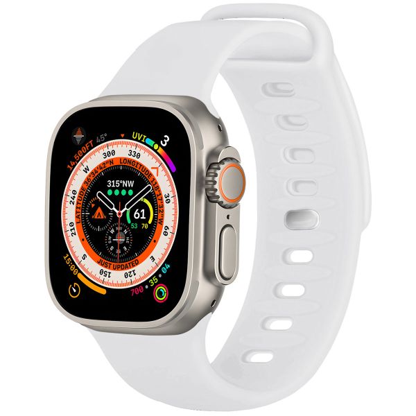 imoshion Siliconen bandje Apple Watch Series 1-10 / SE / Ultra (2) - 42/44/45/46/49 mm - Wit