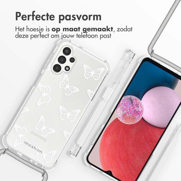 imoshion Design hoesje met koord Samsung Galaxy A13 (4G) - Butterfly