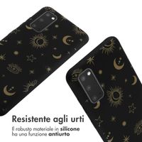 imoshion Siliconen design hoesje met koord Samsung Galaxy S20 - Sky Black