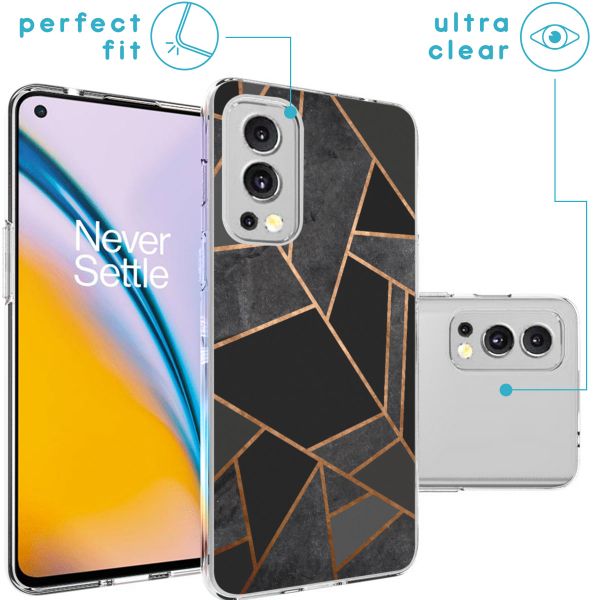 imoshion Design hoesje OnePlus Nord 2 - Grafisch Koper / Zwart