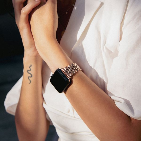 Burga Steel strap Apple Watch | 44/45/46/49 mm - Rose Gold