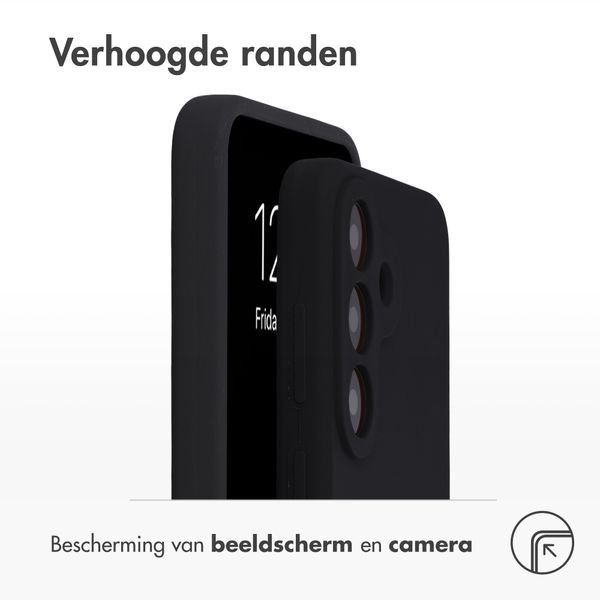 Accezz Liquid Silicone Backcover met MagSafe Samsung Galaxy S26 FE - Zwart