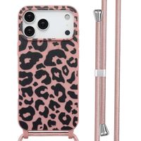 imoshion Siliconen design hoesje met koord Apple iPhone 17 Pro Max - Animal Pink