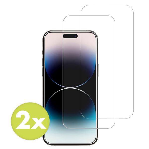 Accezz Gehard Glas Screenprotector 2-pack iPhone 15 Pro Max / 15 Plus / 16 Plus